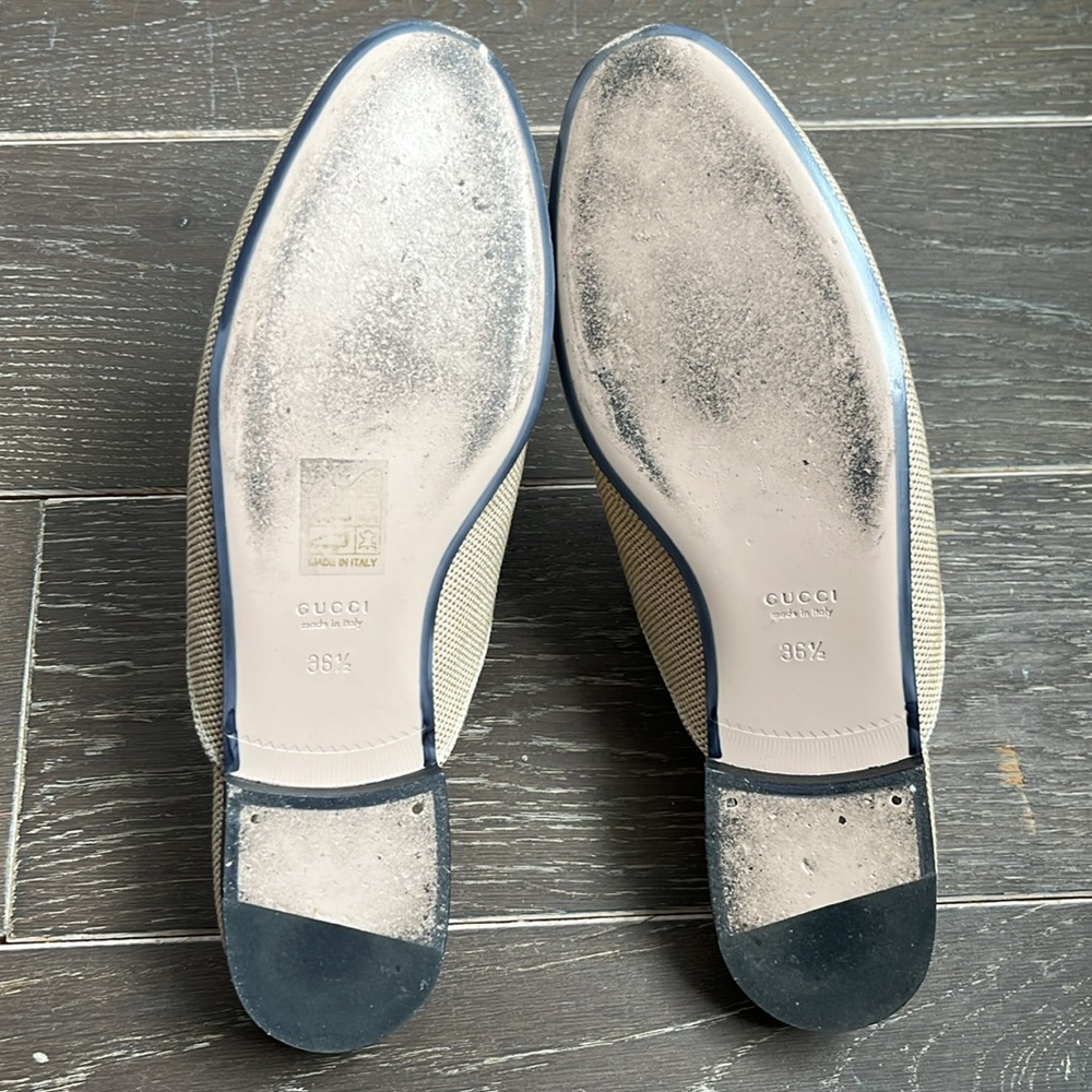 Gucci Princetown Mules In Canvas - image 8